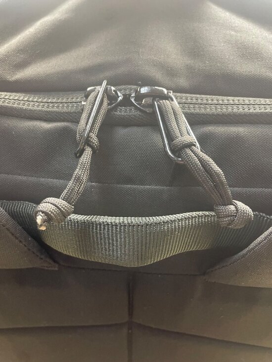 Attitude Unisex Black Nylon Padded Adjustable Straps RollTop Zip Around Backpack main image 5